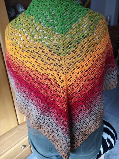 Tuch Viola häkeln Dreieckstuch Häkeltuch Schultertuch Stola