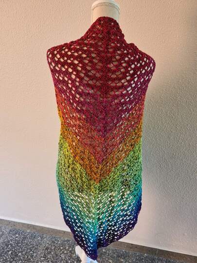 Tuch Viola häkeln Dreieckstuch Häkeltuch Schultertuch Stola