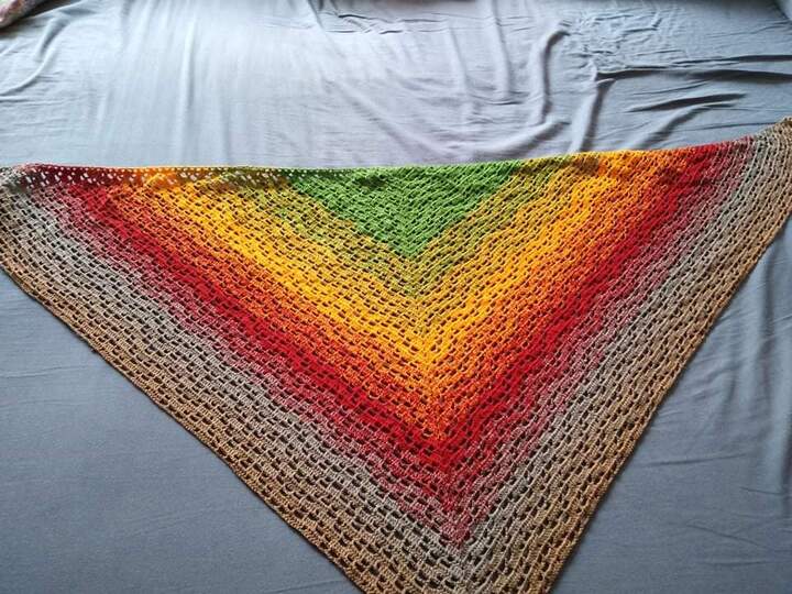 Tuch Viola häkeln Dreieckstuch Häkeltuch Schultertuch Stola