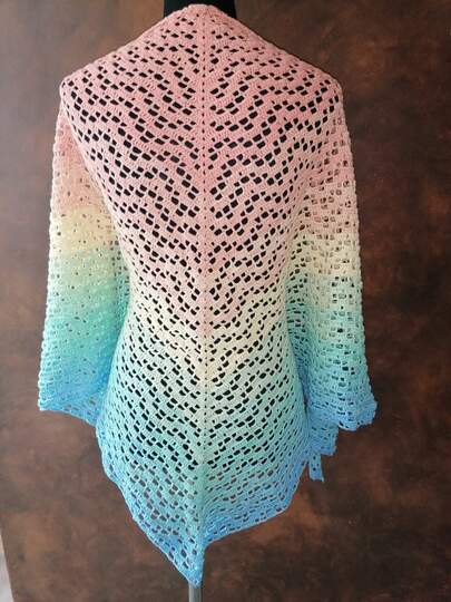 Tuch Viola häkeln Dreieckstuch Häkeltuch Schultertuch Stola