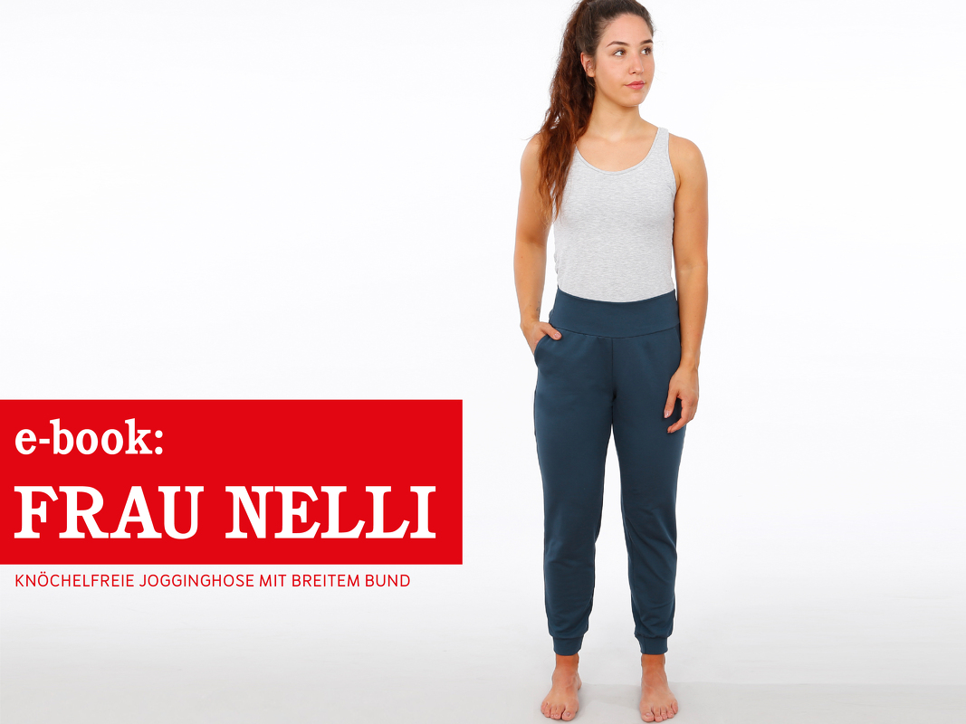FRAU NELLI • knöchelfreie Jogginghose mit breitem Bund, e-book