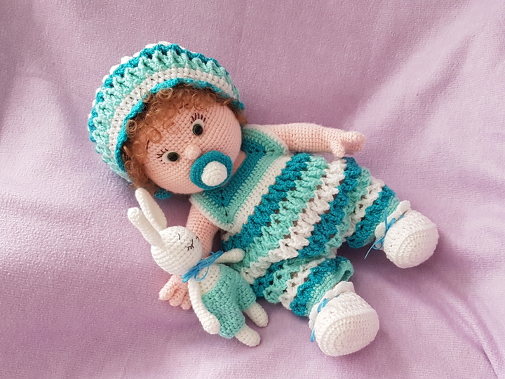 Puppenkleidung Sommerstrampler Baby Loui