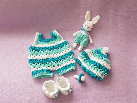 Puppenkleidung Sommerstrampler Baby Loui