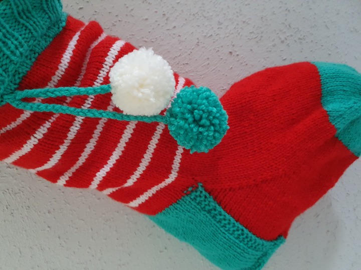 Strickanleitung Riesen Nikolausstrumpf 50 cm lang!