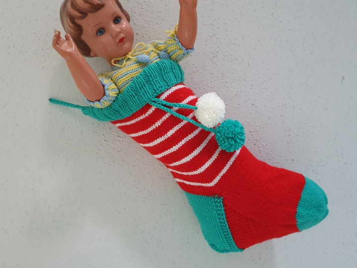 Strickanleitung Riesen Nikolausstrumpf 50 cm lang!