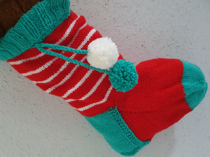 Strickanleitung Riesen Nikolausstrumpf 50 cm lang!