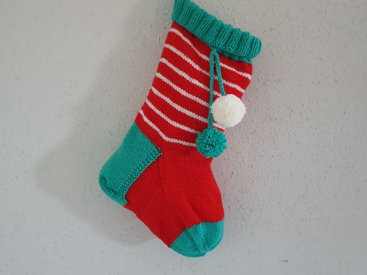 Strickanleitung Riesen Nikolausstrumpf 50 cm lang!