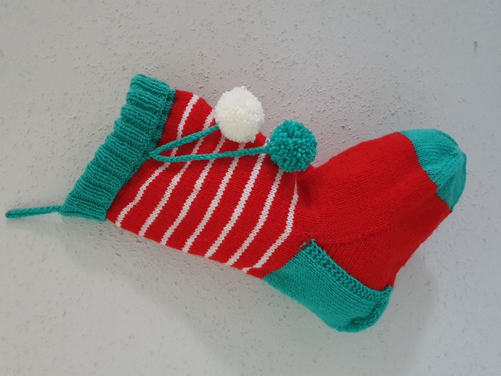 Strickanleitung Riesen Nikolausstrumpf 50 cm lang!