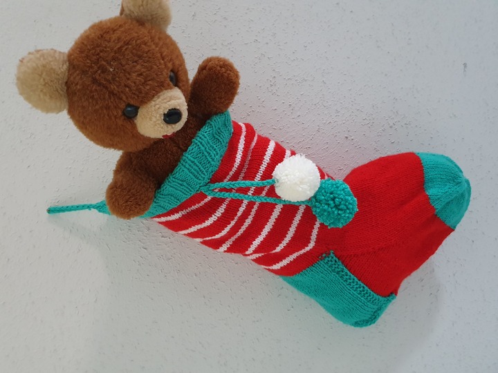 Strickanleitung Riesen Nikolausstrumpf 50 cm lang!