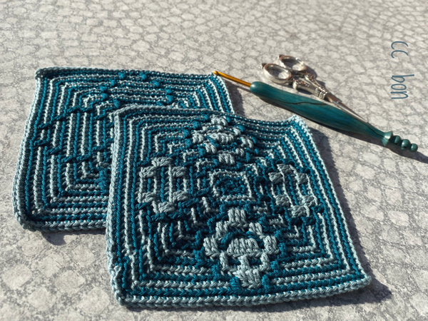 Crochet Pattern Mosaic Square cc-Smile