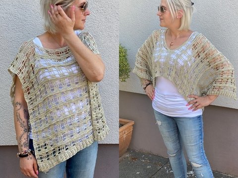Häkelanleitung Sommerponcho "Meli 2"