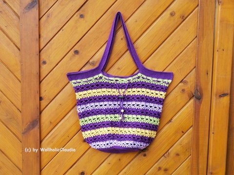 Häkelanleitung  "Das Schleppnetz" Shopping bag - Strandtasche