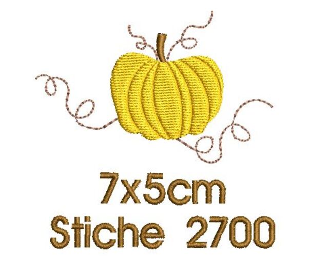 Stickdatei Kürbis 2er SET 10x10cm