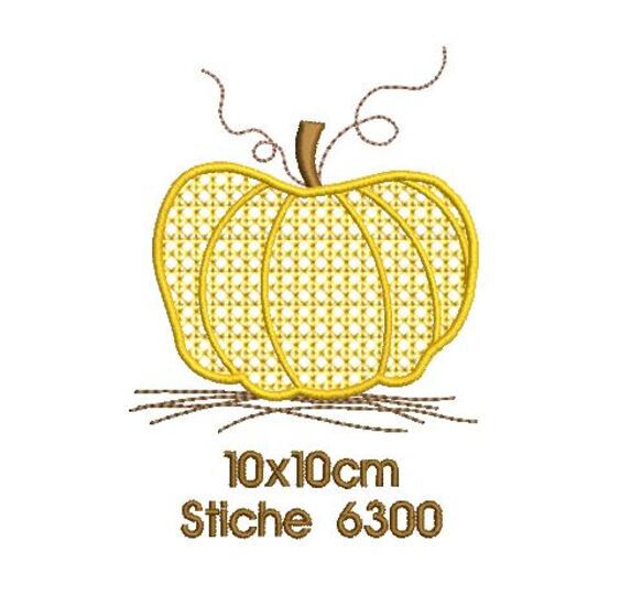 Stickdatei Kürbis 2er SET 10x10cm