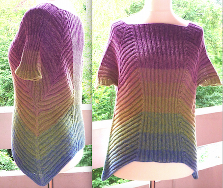 Ripperia - Kurzarmpulli aus einem Farbverlaufsbobbel