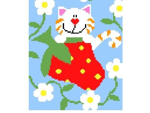 Häkelmuster *STRAWBERRY CAT * Grafik für FM Decke