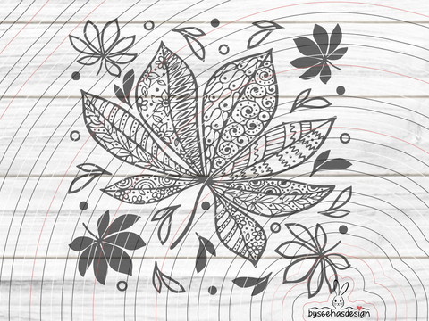 Herbst Blätter Plotterdatei SVG DXF