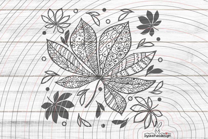 Herbst Blätter Plotterdatei SVG DXF