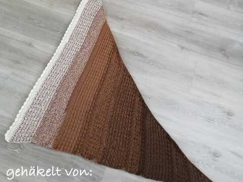 Anleitung: Asymmetrische Tuch " blomsterfelt"