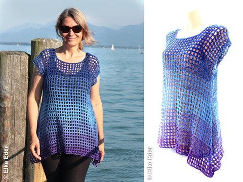 Crochet Pattern Tunic  “Arielle” – Raglan Top Down