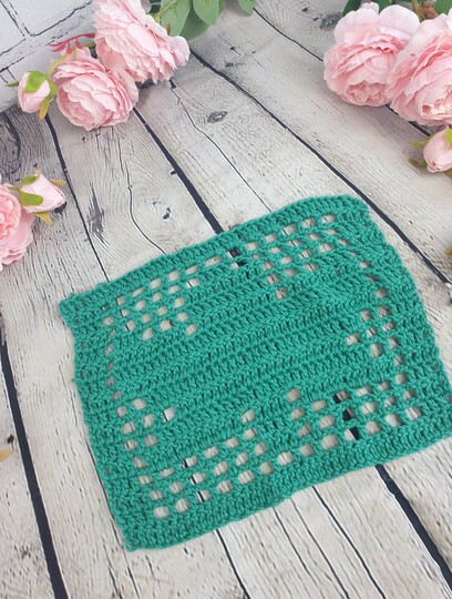 Pattern Marple Leaf Filet Crochet granny Square