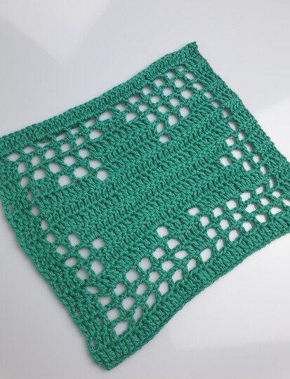 Pattern Marple Leaf Filet Crochet granny Square