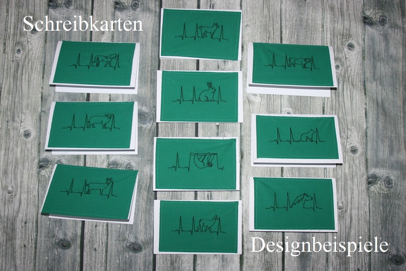 Stickdateien-Set Herzschlag Tiere für den 10x10 und 13x18 Rahmen
