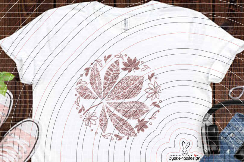Blatt Deko Plotterdatei SVG DXF