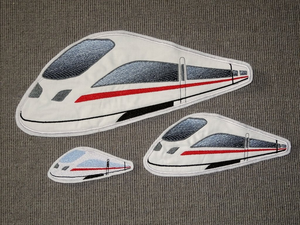 Schnellzug 1 Stickdatei Zug Eisenbahn - Bild 3