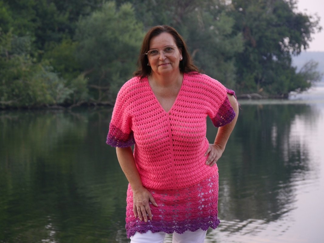 Sommertunika Pink Lady mit Farbverlaufsgarn - Bild 2