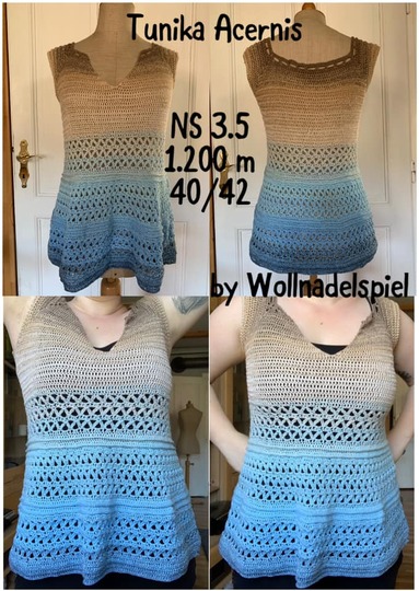 Acernis - Shirt/Tunika/Kleid häkeln im Rvo in allen Damengrößen