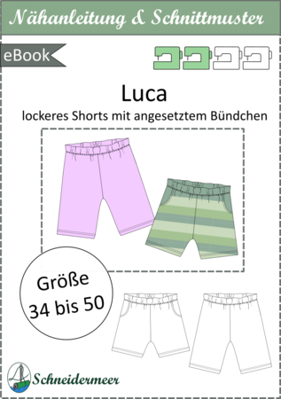 Luca Damen- Gr. 34 bis 50 - lockere Shorts mit Hosentaschen - E-Book