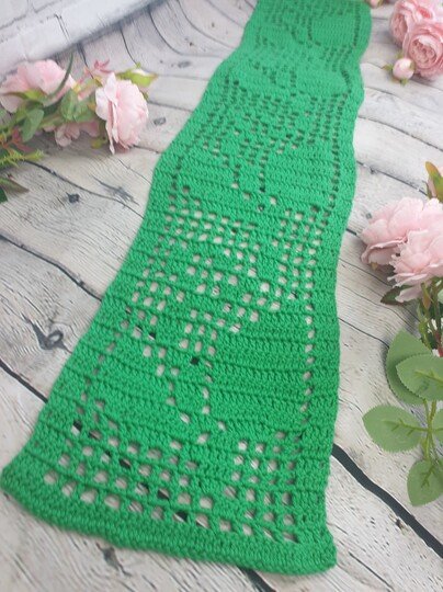 Anleitung Herbstblatt Tischläufer