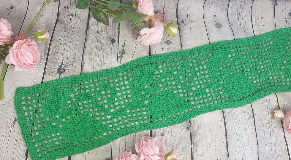 Anleitung Herbstblatt Tischläufer