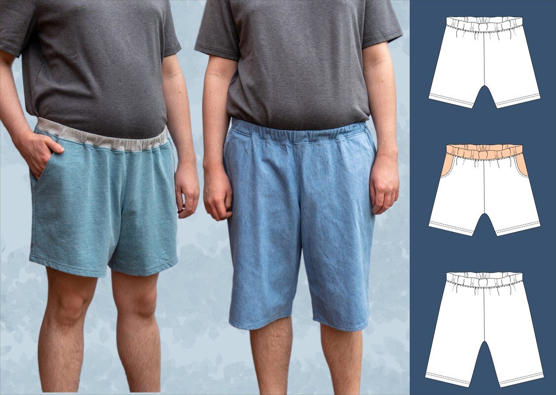 Luca Men – lässige Herren-Shorts mit Gummizug und Taschen Gr. 44-60, A4+A0