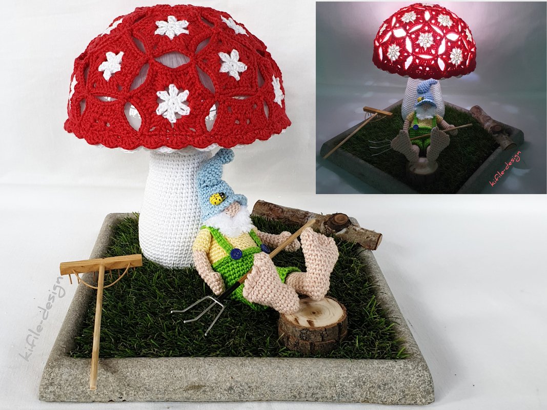 Häkelanleitung Lampe Pauli gönnt sich ein Päuschen