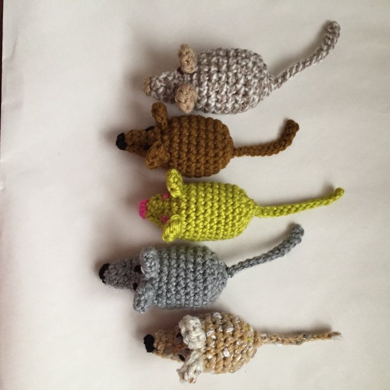 Crochet Cat Toy Mouse pattern for beginners,  Amigurumi easy crochet