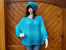 Häkelanleitung Poncho-Pulli/ Fledermauspullover "Albatros"
