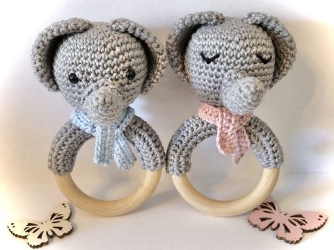 Häkelanleitung Greifling "Ella und Emil"