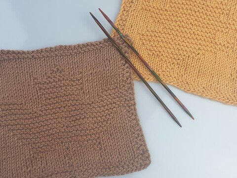 Strick Anleitung für zwei herbstliche Granny Squares