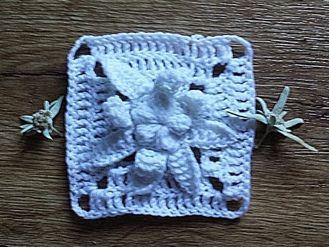 Anleitung Granny Square "Edelweiß"