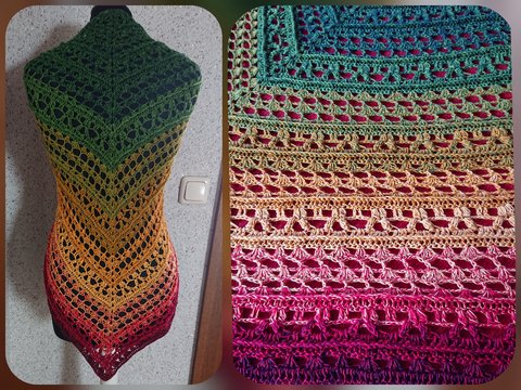 Tuch Xenia Häkeln Häkeltuch Dreieckstuch Stola Schultertuch