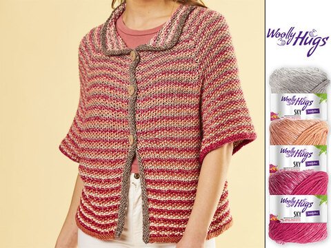 STRICKJACKE MOHNBLUME