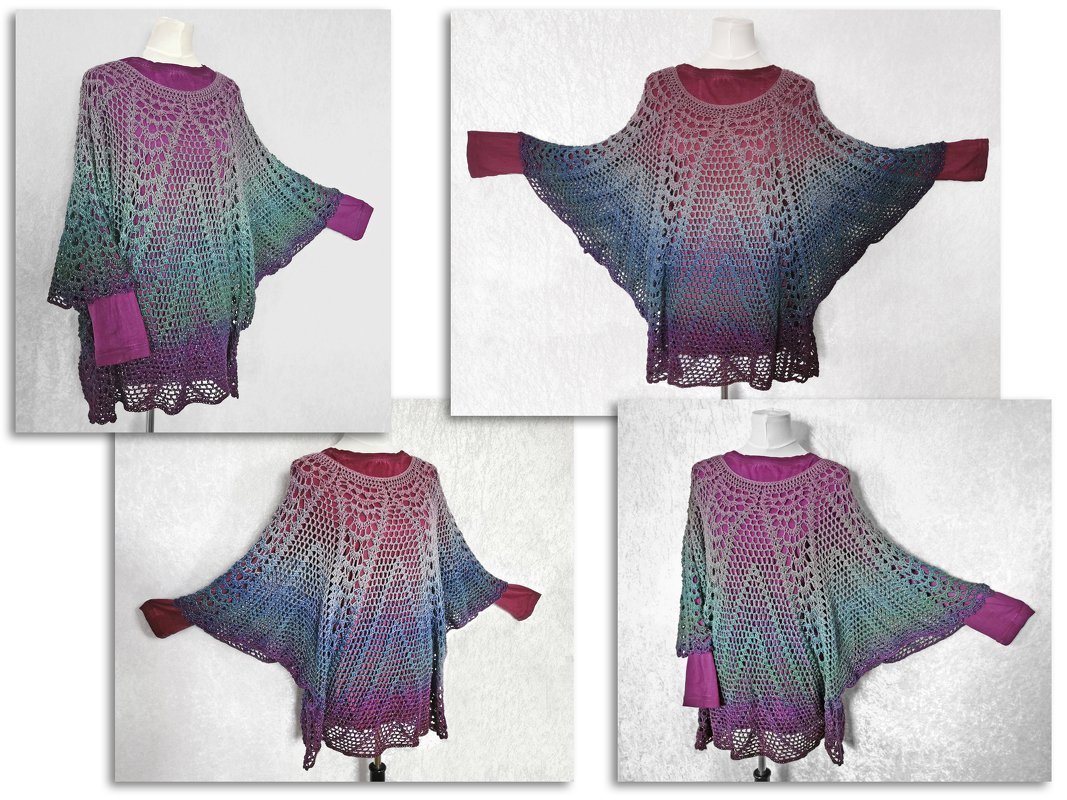 Häkelanleitung Tunika // Poncho // Ponika Rosée du Matin - Bild 4