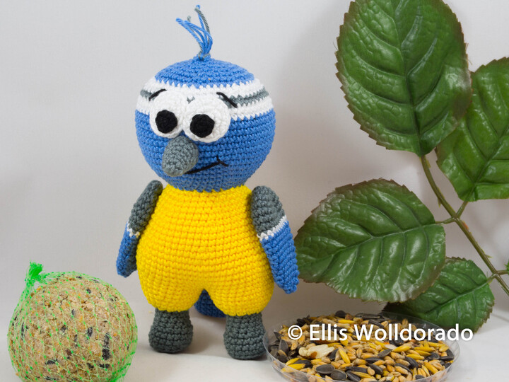 Blaumeise Felix, Amigurumi, Häkelanleitung