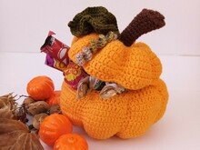 Kürbis Korb Häkeln. Häkelanleitung