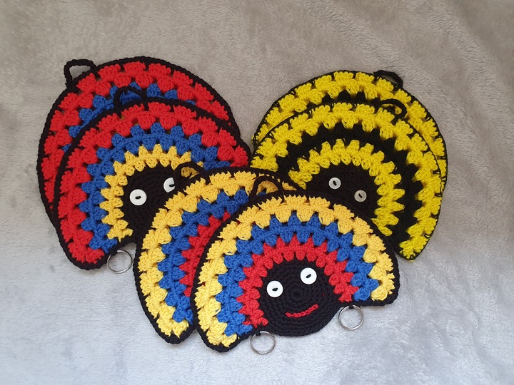 Häkelanleitung Topflappen Rasta!