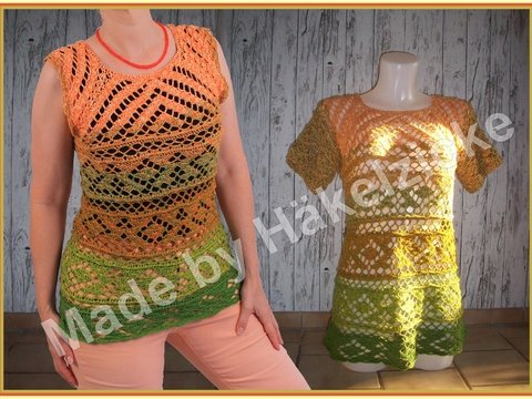 Anleitung Süße Tunika Sweet Oranshell RVO/alle Größen