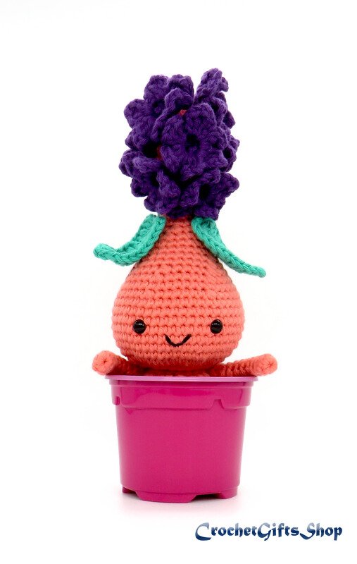 Set Crochet Pattern Amigurumi Flower spring Hyacinth bulb and Baby doll Hyacinth boy and girl - Image 8