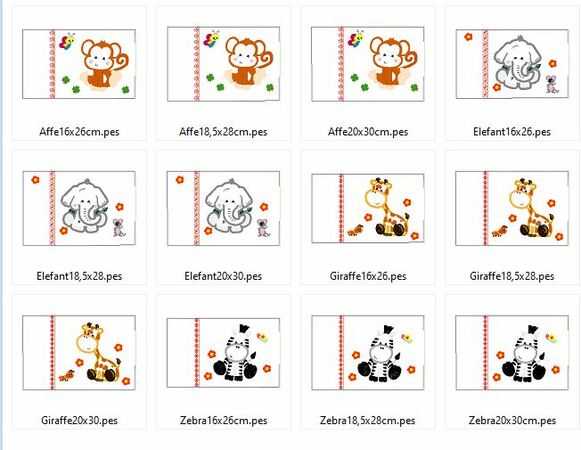 Homemissing Zoo Tiere Vorhänge 175x140cm - Giraffe & Elefant Design Für Kinderzimmer